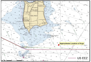The Argo is located approximately 12 miles north of Sandusky, OH in US waters. Source: NOAA
